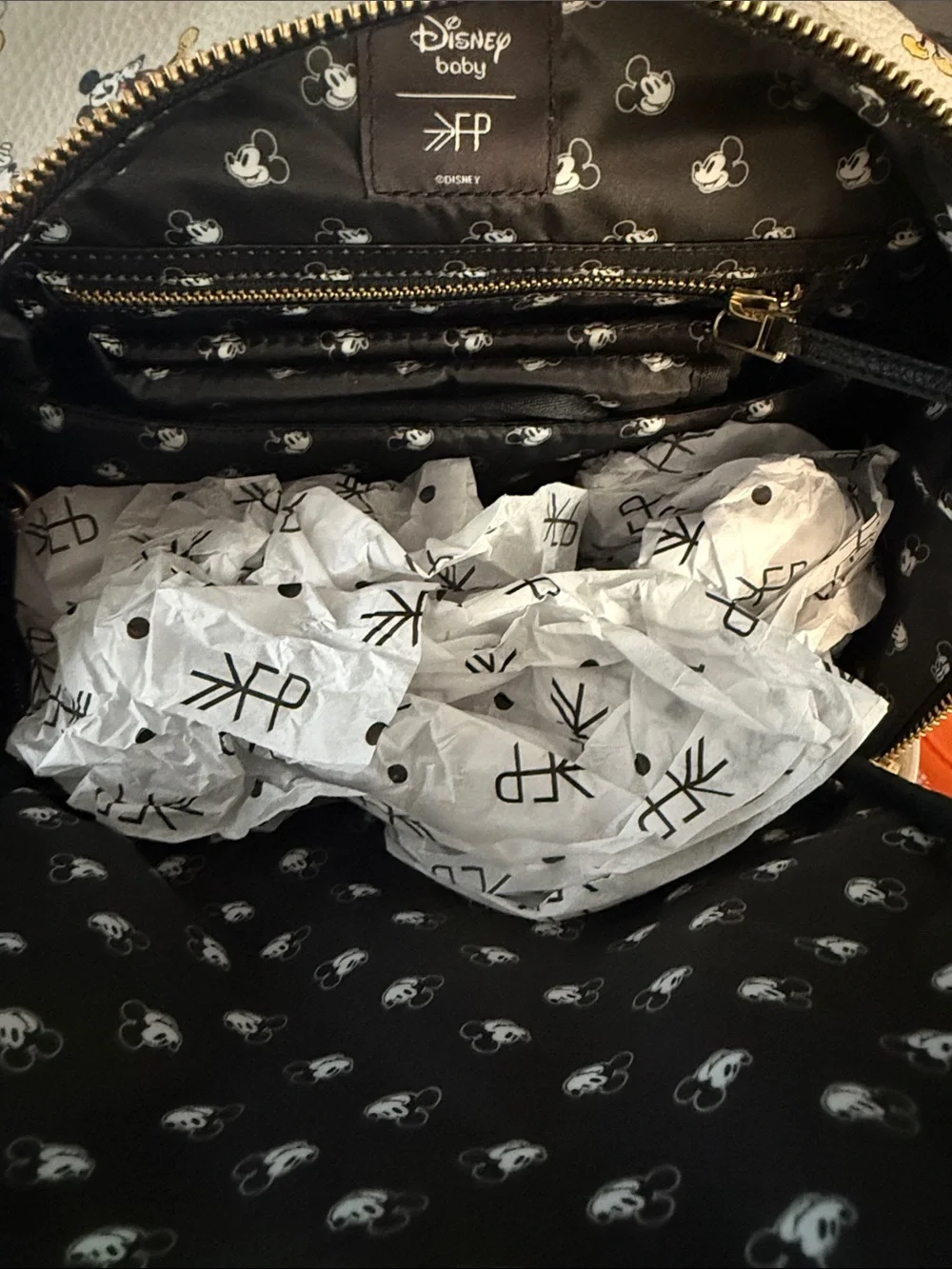 Freshly Picked Cream Disney Baby Mickey Mouse AOP “Mini Classic City Backpack”